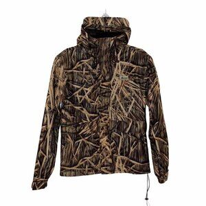Mount'N Prairie Men's Shadow Grass Hunting Jackets Brown Camouflage Hood Small
